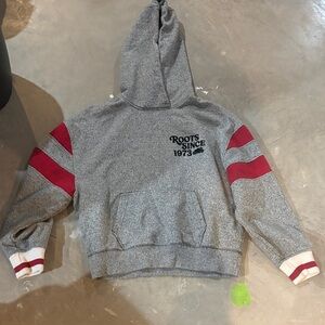 Roots Gray and Red Women's Sweater